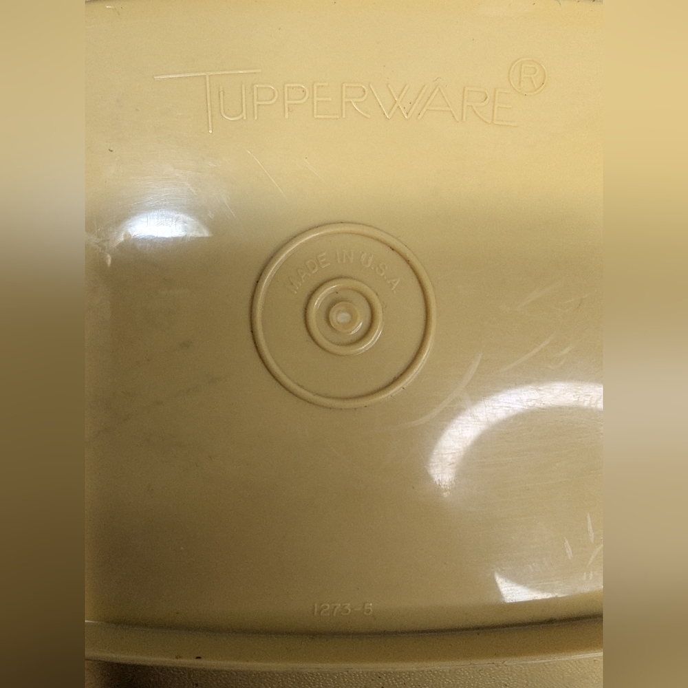Vintage Tupperware Harvest Gold Microwave Steamer 3 Piece - Picture 6 of 8